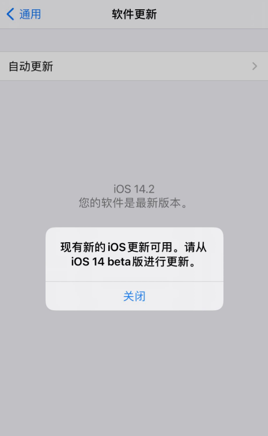 东成镇苹果手机维修分享iOS 14.2 反复出现更新提示，需等待苹果修复 